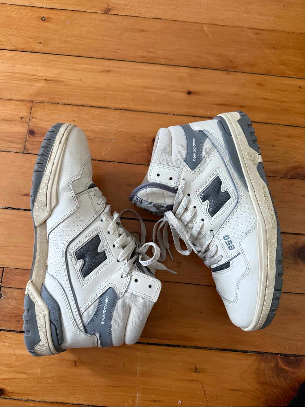 NEW BALANCE X AIME LEON DORE 650R HIGH-TOP SNEAKERS GREY size 10.5
